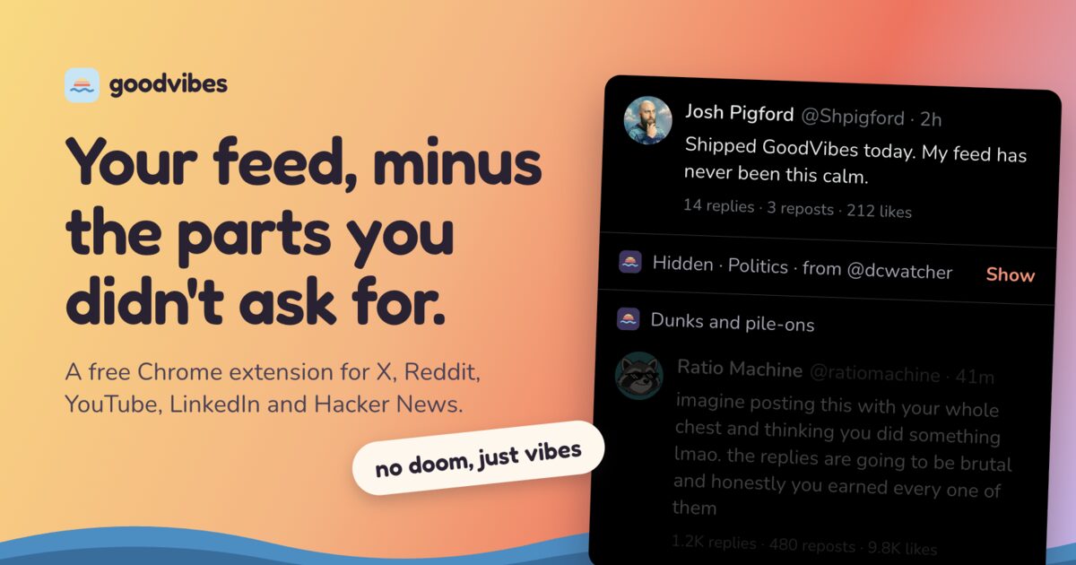 GoodVibes: hide the topics you are done with